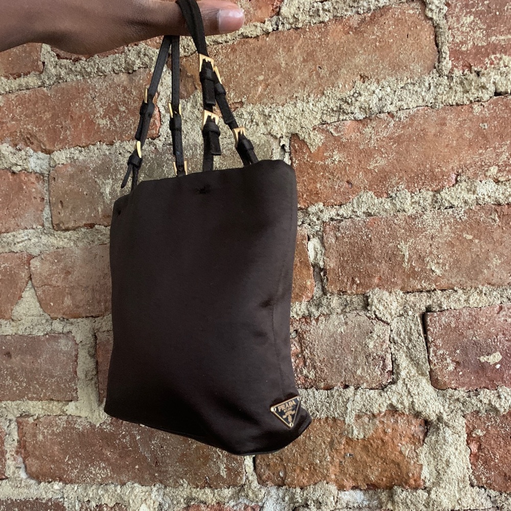 Authentic mini Prada Bag in Dark Brown